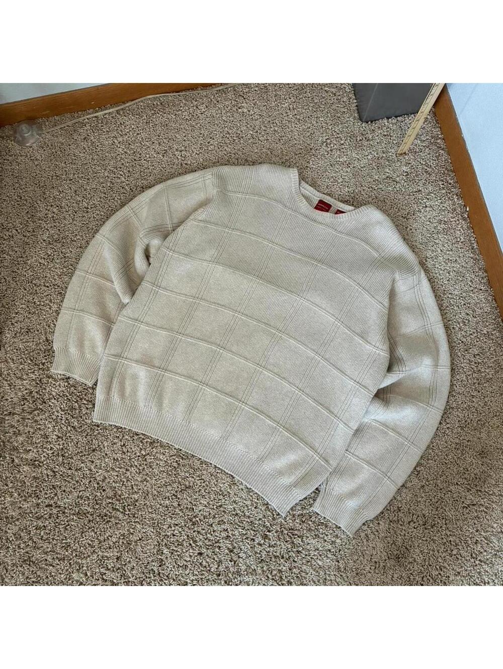 Arrow Men's Cream and Tan Jumper